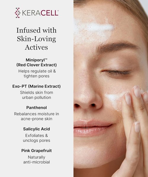 Skiennix Pore Clearing Cleanser - Salicylic Acid Acne Face Wash with MHCsc Technology - 4 oz