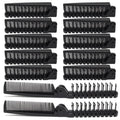 Skiennix Portable Travel Folding Hair Comb - Mini Pocket Anti-Static Brush for Men & Women | 12 Pcs Black