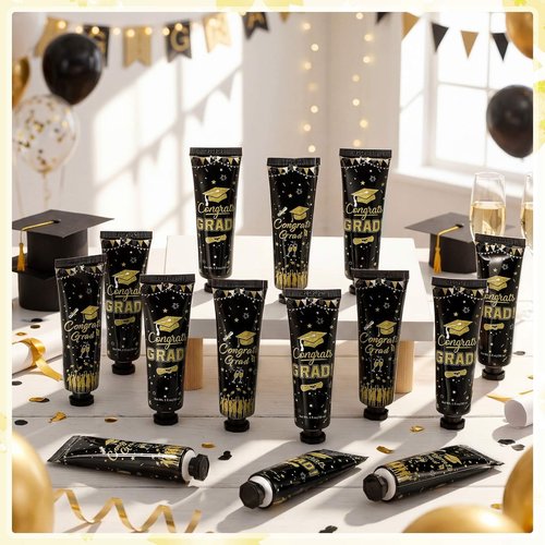 Loopeer 24 Pcs Class of 2026 Graduation Hand Cream Bulk Gifts Set Double-sided Design Graduation Hand Lotions Congrats Grad Party Favors for College and High School Graduates