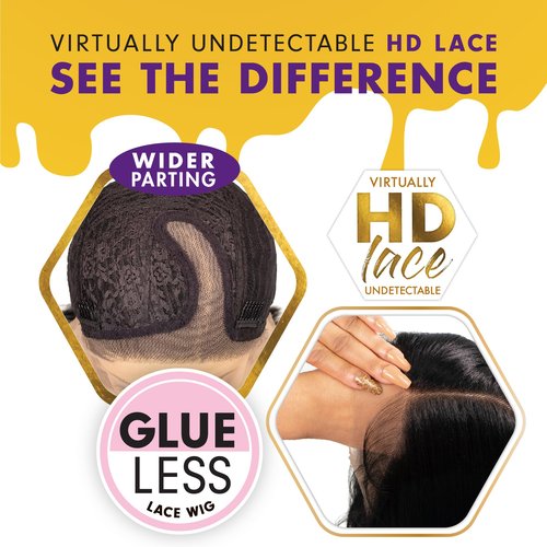 Sensationnel Butta Lace Wigs - Unit 47 Extra Wide 5 Inch Deep Parting Synthetic Preplucked Hairline Glueless Lacefront (BALAYAGECHOCOLATE)