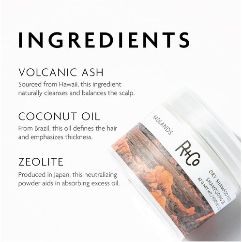 R+Co Badlands Dry Shampoo Paste - Part Dry Shampoo & Styling Paste | Adds Texture & Matte Finish