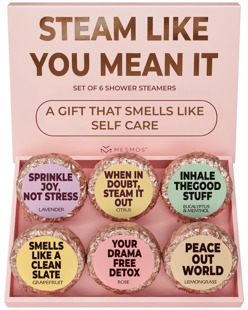 MESMOS 6 Assorted Shower Steamers Aromatherapy, Self Care Gifts for Women, Stress Relief Relaxation Spa Gifts, Spa Day Essentials Accessories, Self Care Set, Aromatherapy Shower Steamer for Women