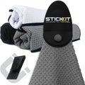 STICKIT Magnetic Sports Towel - Quick-Dry Microfiber with Deep Waffle Pockets | Ideal for Gym & Yoga