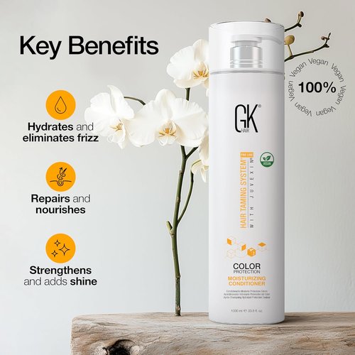GK HAIR Moisturizing Conditioner - Intense Hydration for Colored & Damaged Hair | 33.8 OZ
