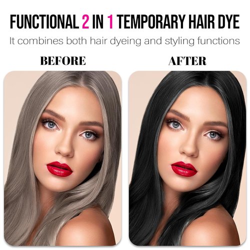 Skiennix Temporary Hair Color Wax - Natural Dye for Kids & Adults | Black, 120g - Perfect for Halloween & Cosplay