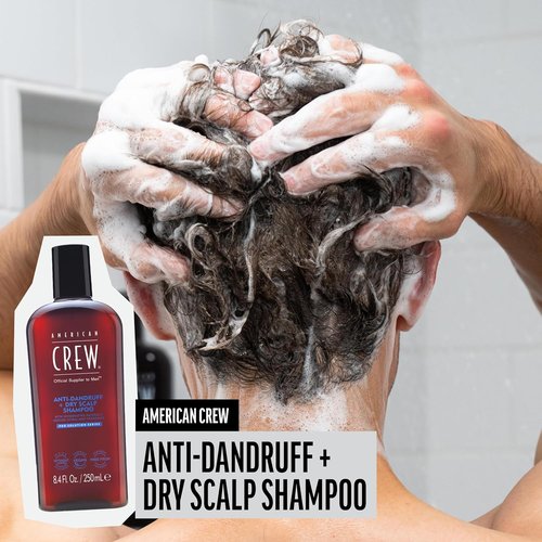 American Crew Anti-Dandruff Shampoo - Citrus Mint Scent for Men, 8.4 Fl Oz | Soothes Dry Scalp