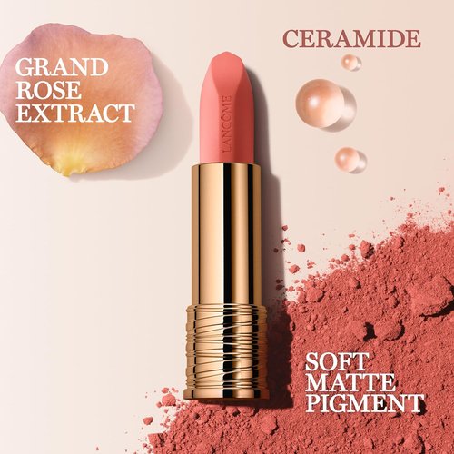 Lancôme L'Absolu Rouge Intimatte Lipstick - Hydrating, Buildable Matte Formula for 24HR Comfort