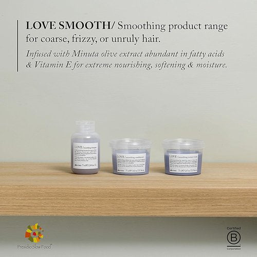 Davines LOVE Smoothing Shampoo - Gentle Cleansing for Frizzy Hair | Smooth, Soft, and Shiny Finish