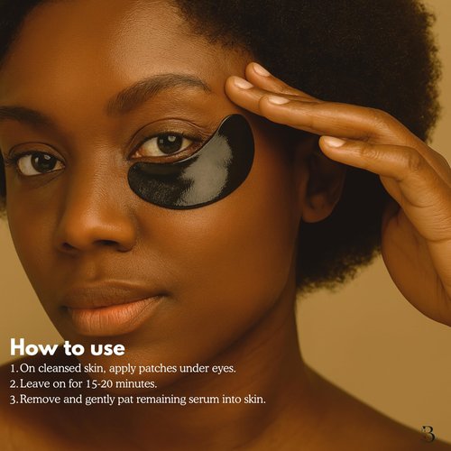 Bumfuzz Green Tea Under-Eye Patches (12 Pairs) | Depuff & Brighten Eye Gel Patches for Dark Circles & Tired Eyes | Plant-Based, Vegan with Caffeine, Niacinamide, Magnesium & Vegetable Peptides