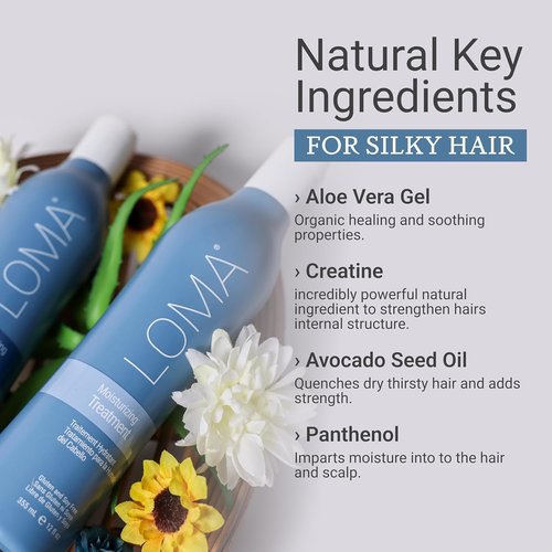 Loma Hair Care Moisturizing Shampoo & Treatment Duo | Nourishing Hydration for All Hair Types