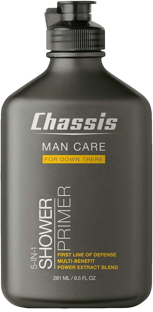 Chassis 5-in-1 Shower Primer - Men's Anti-Chafing Gel & Deep-Cleansing Bodywash | 8 Oz