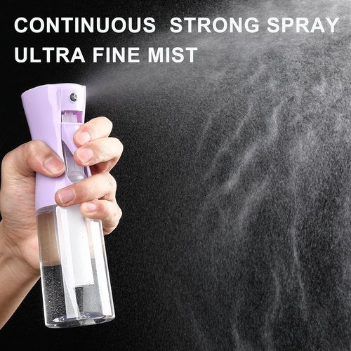Skiennix Ultra-Fine Hair Spray Bottle - Continuous 200ml/6.8oz for Hair Design, Cleaning & Skin Care | Reusable Purple