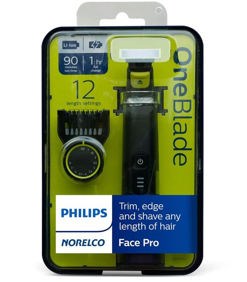 Philips Norelco OneBlade Pro Hybrid Trimmer & Shaver - Black | 2-Piece QP6530/70 Set
