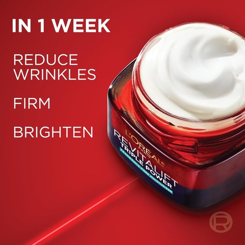 L'Oreal Paris Revitalift Triple Power Face Moisturizer - Anti-Aging Formula with Pro Retinol & Hyaluronic Acid, 2.55 Oz