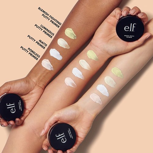 e.l.f. Acne Fighting Putty Primer - 1.8% Salicylic Acid Formula Reduces Breakouts & Minimizes Pores | 0.74 Oz