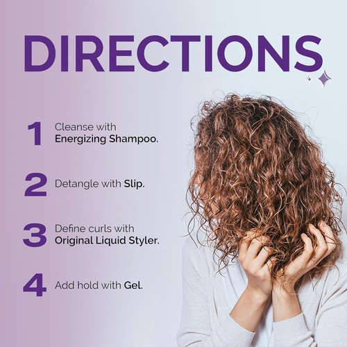 Curl Keeper Loose Curl Starter Kit - Travel Size Set for Wavy Hair | Original Liquid Styler, Energizing Shampoo, Slip Detangler & Hold Gel for Maximum Curl Definition