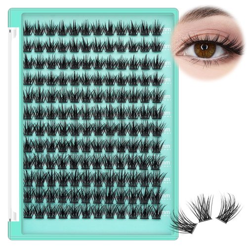 Bodermincer Eyelashes Clusters 10-12-14mm Mixed/12-14-16mm Mixed/14-16-18mm Mixed/16-18-20mm Mixed Nature D Curl False Lashes Cluster Eyelashes (14-16-18mm Mixed)