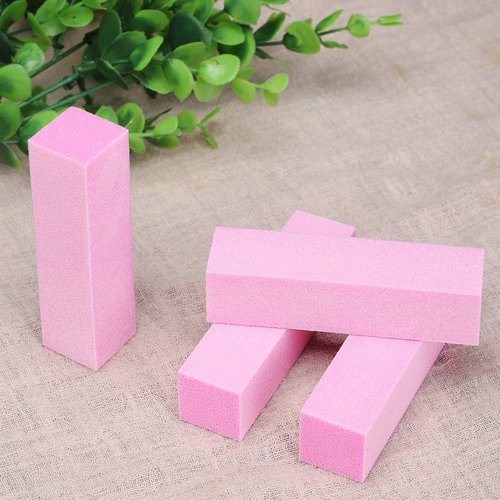 Senkary 12 Pack Nail Buffer Block 4 Sided Professional Nail File Sanding Block Buffing Blocks for Natural and Acrylic Nails (Pink)