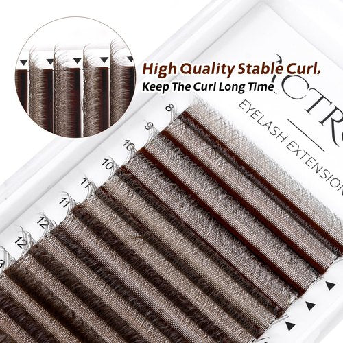 ACTROL W 3D Eyelashes Extension Lashes Brown D Curl 0.07mm 8-15mm Lash Volume Extension Easy Fans W Shaped Premade Soft Eyelashes Supply YY Lash