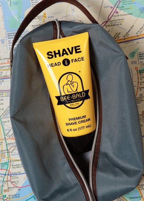 Bee Bald SHAVE Premium Shaving Cream Goes On Light & Slick That's Incredibly Smooth & Quick For Both Face And Head, 6 Fl Oz