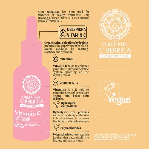 Natura Siberica C-Berrica Hydration Natural Face Serum 1.01 fl oz