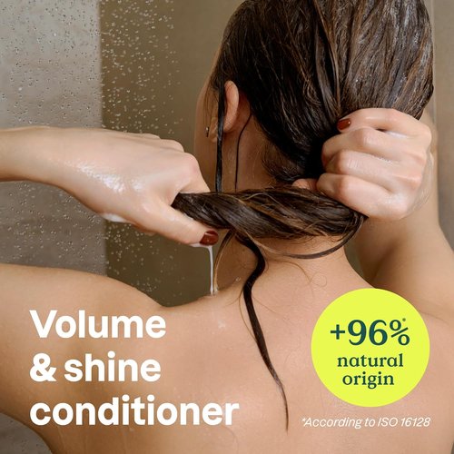 ATTITUDE Volume And Shine Hair Shampoo & Conditioner Bundle - Vegan, Plant-Based, Dermatologically Tested, 12 oz