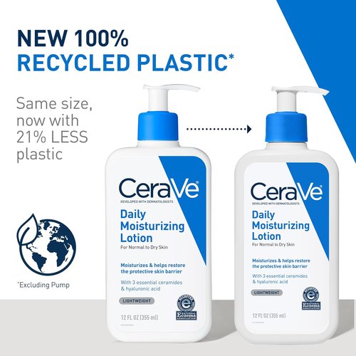 CeraVe Daily Moisturizing Lotion - Hydrating Body & Face Moisturizer with Hyaluronic Acid | 19 Ounce, Fragrance-Free
