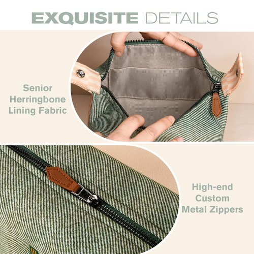 Sluxa NEW Makeup Bag - Her Inspired, Stylish, Lightweight, and Practical Luxury Cosmetic Bag for Women(Grass green)