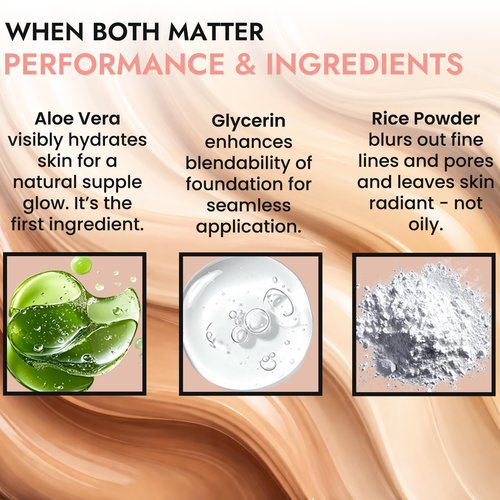 BaeBlu Organic Aloe-Based LUX Liquid Foundation, Natural Vegan Gluten-Free Made in USA, Nutmeg