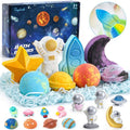 Toylink Space Bath Bombs for Kids with Surprise Inside, 8 Pack Kids Galaxy Bath Bombs with Space Toys for Toddler Boys Girls Handemade Rainbow Bubble Bath Fizzies Birthday Christmas Gift Set