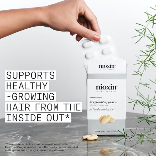 NIOXIN Density Defend Hair Growth Supplements - Biotin, Zinc & Iron for Thicker Hair | 30 Tablets