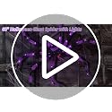 Giant Purple Halloween Spider Decoration 60” Lighted Outdoor Indoor with Red Eyes