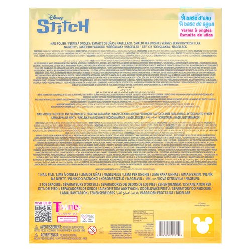 Stitch 10 Piece Swirl Nail Polish Set, Water-Based Peelable with Glittery, Shimmery and Opaque Colors, Ages 3+, By Townley Girl