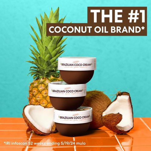 Palmer's Coconut Oil Formula Brazilian Coco Cream with Vitamin E, 8.8 Fl Oz, Whipped Bum, Bust & Body Cream, Helps with Skin Tightening & Firming