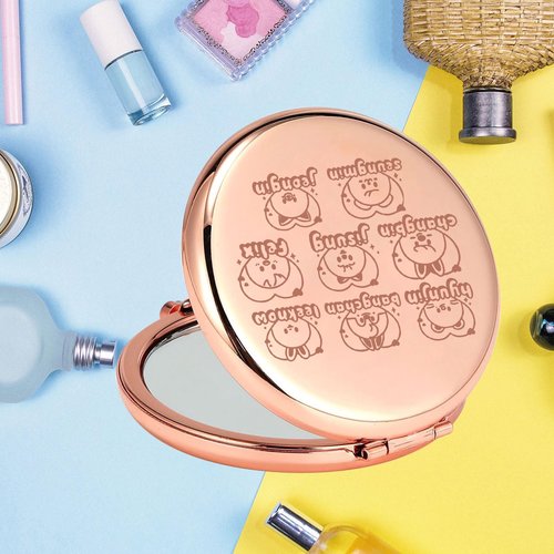 KEYCHIN Korean Pocket Mirror Korean Band Fans Gifts Korean Group Members Compact Makeup Mirror(Korean Hyunjin)