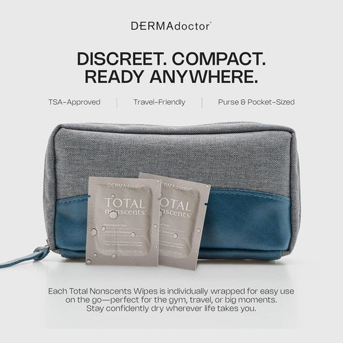DERMAdoctor Deodorant Wipes - Refreshing Antiperspirant for Hyperhidrosis | 30 Individually Wrapped Wipes