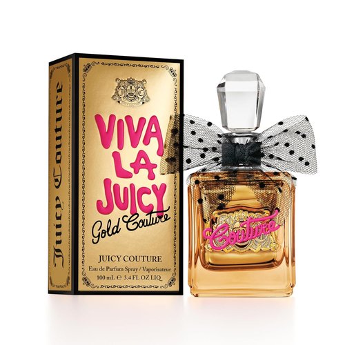 Juicy Couture Viva La Juicy Gold Eau De Parfum - Fruity Women's Perfume with Berry, Jasmine & Vanilla Cream, 3.4 oz
