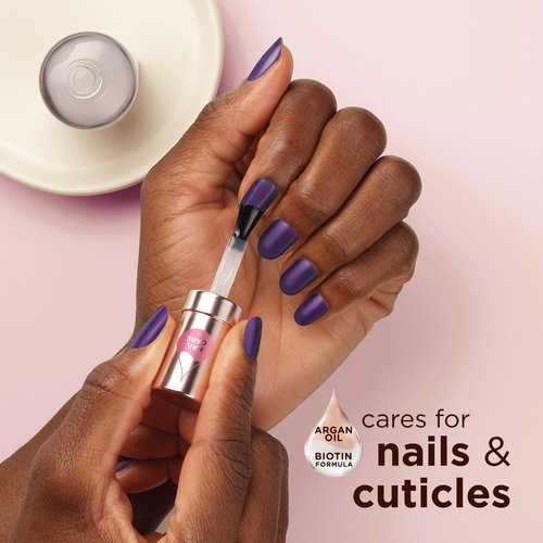 Sally Hansen Color Therapy Nail Polish | Biotin, Argan Oil, Long Lasting, Healthy Nails, Nail Strengthener, Semi-Opaque | 127 No Hesitations | Light Pink Nail Color