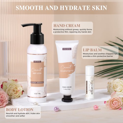 Gifts for Women Bath and Body Gift Basket Set for Women, 12 Piece Set of Coconut Home Spa Set for Self Care, Mothers Day Relaxing Bath Sets Birthday Christmas Gifts for Mom Sister Her Wife