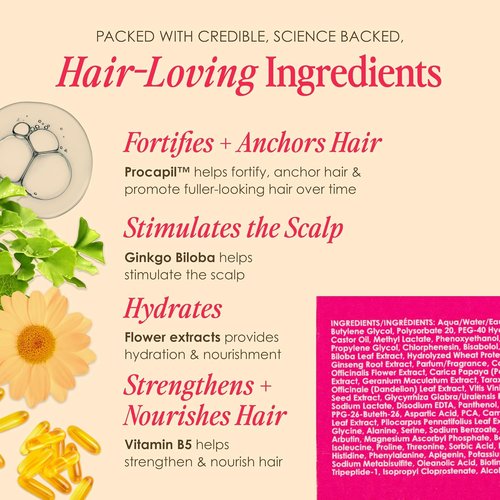 Grande Cosmetics Hair Serum - Promotes Thickness for Thinning Hair | Safe for Color-Treated Hair