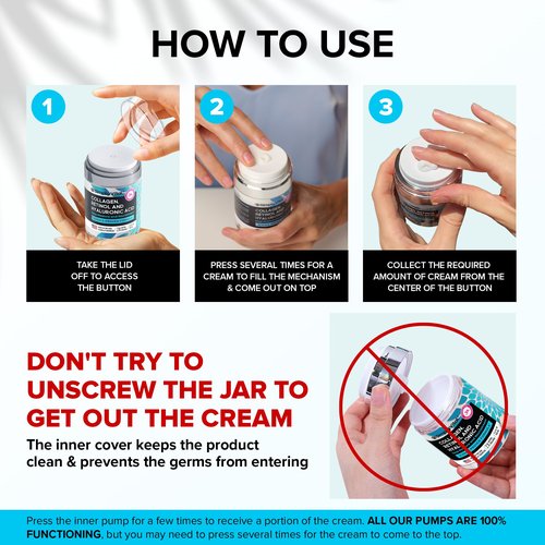 Anti-Aging Face Moisturizer with Retinol, Collagen & Hyaluronic Acid - Made in USA - Moisturizer Face Cream for Women & Men - Firming & Hydrating Neck Cream - Day & Night Skin Care - 3.38 fl oz