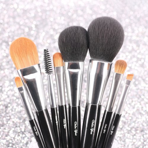 Vela.Yue Makeup Brushes Set 8pcs Soft Synthetic Powder Foundation Blush Concealer Eyeshadow EyeLiner Eyelash Eyebrow Lip Gloss Professional Beauty Tools Kit