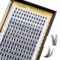 Lash Clusters 168Pcs Cluster Lashes D Curl Lash Clusters Mix 8-16mm Individual Eyelashes Clusters Wispy DIY Eyelash Extension Thin Band Soft to Use at Home (0.07D-D-Mix8-16)