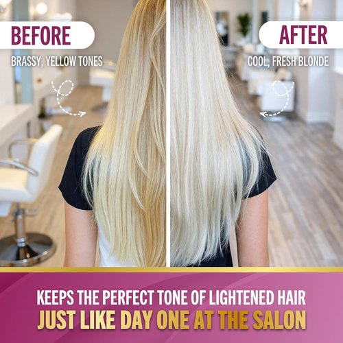 Jenoris Silver Purple Shampoo - Neutralizes Yellow & Brassy Tones for Blonde, Silver & Gray Hair | 16.9 Fl Oz