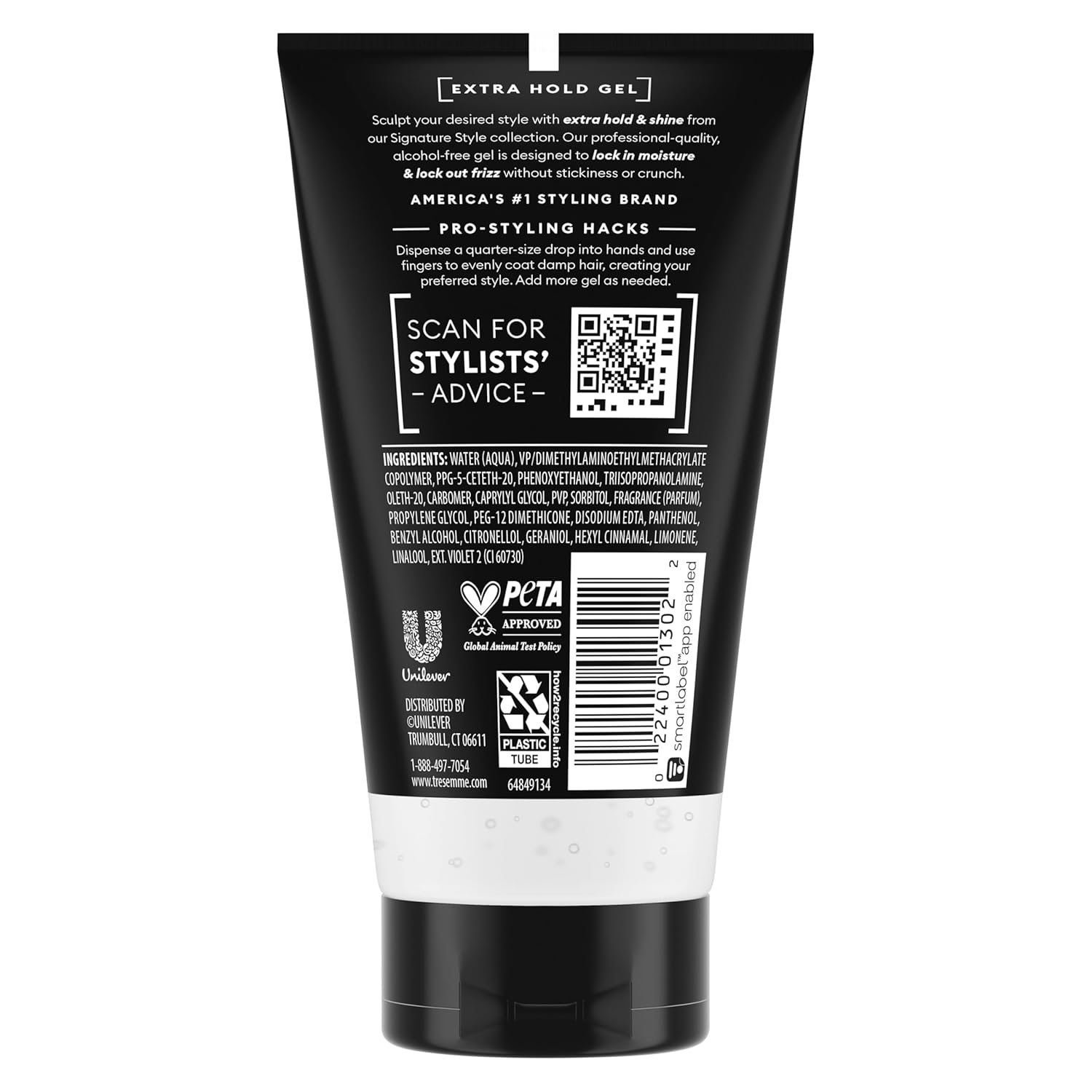 TRESemmé Extra Hold Gel - Alcohol-Free Formula for 24H Frizz Control | 5 oz