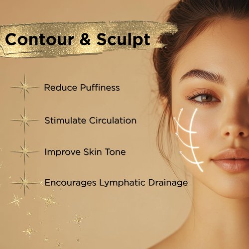 ICON Lymphatic Contour Brush for Face, Face Sculpting Tool for Lymphatic Drainage, Ultra Soft Bristles, Dry Brush, Helps Reduce Look of Puffiness (1 Pack)