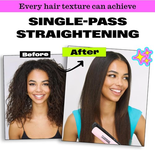 Trademark Beauty Cosmic Iron - Professional Hair Straightener for Effortless Styling | Pink