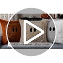 Halloween Pillow Covers 18x18 Set of 2 Pink Ghost Decor for Home & Party
