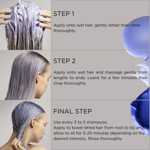 Christophe Robin Shade Variation Baby Blonde Toning Purple Conditioner with Florentina Iris, Neutralizes Brassy, Yellow Tones for Blonde, Bleached, Silver, Highlighted Hair 200ml