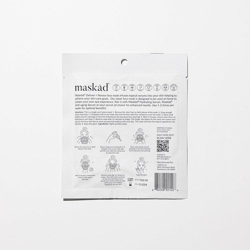 MASKĀD® Hydrogel Face Mask - Anti-Aging Infusion for Firm, Smooth, and Hydrated Skin - 1 Single-Use Mask